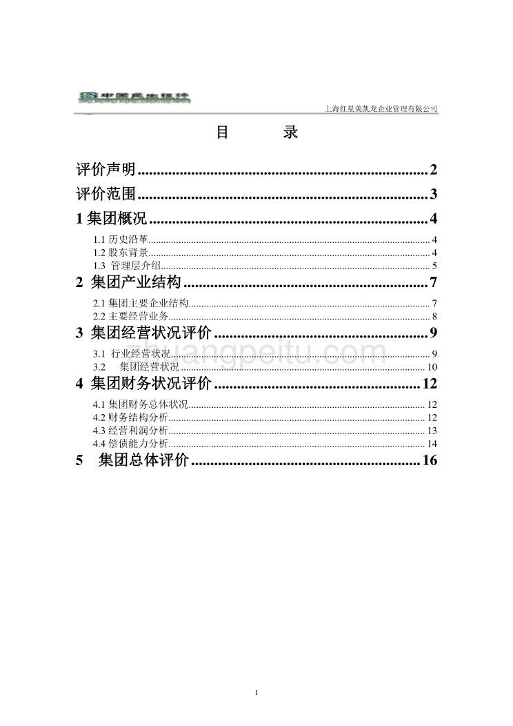 上海红星美凯龙企业管理有限公司评价报告-民生银行_第3页