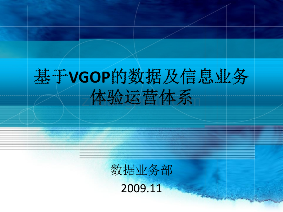 基于VGOP的数据及信息业务体验运营体系_第1页