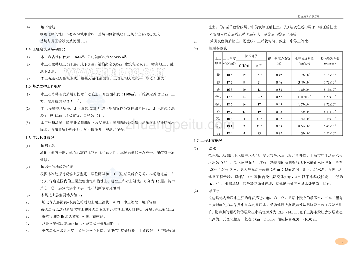 [上海]商业中心土方工程施工方案(土方开挖、基坑降水、连续墙)_第2页