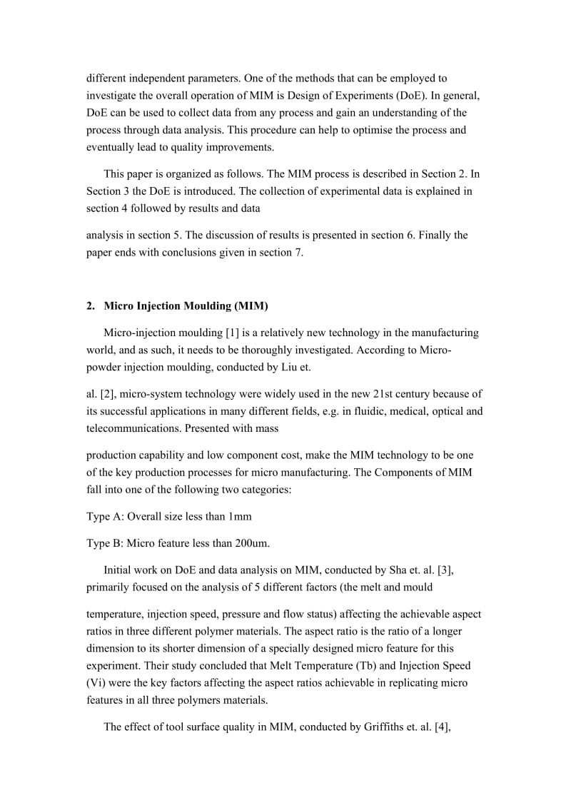 通过实验设计优化微注射成型工艺课程毕业设计设计外文文献翻译、中英文翻译、外文翻译_第2页