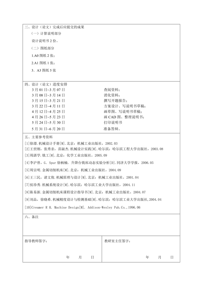 X6130卧式万能升降台铣床总体布局及主轴箱设计任务书_第2页