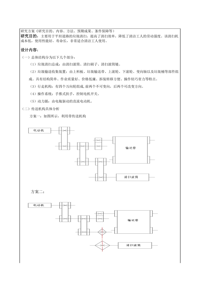 道路垃圾清扫机的设计开题报告_第3页