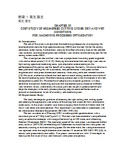 外文翻譯--在干燥和潮濕的條件下研究高速切削的費(fèi)用以及便于機(jī)械制造過(guò)程的優(yōu)化