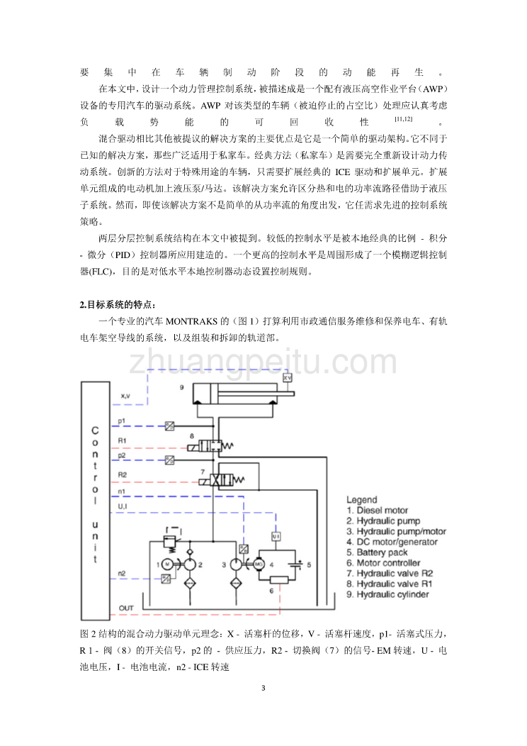 外文翻译--混合动力驱动车辆安装高空作业平台的控制策略【优秀】_第3页