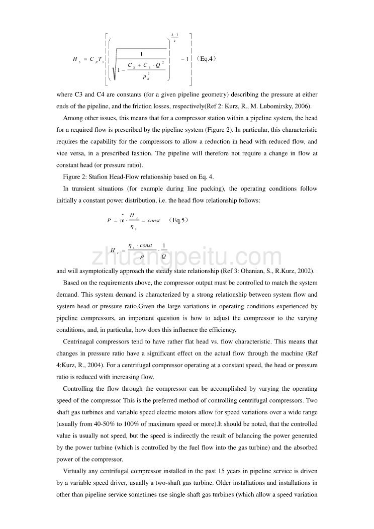 外文翻译--离心式和往复式压缩机的工作效率特性_第3页