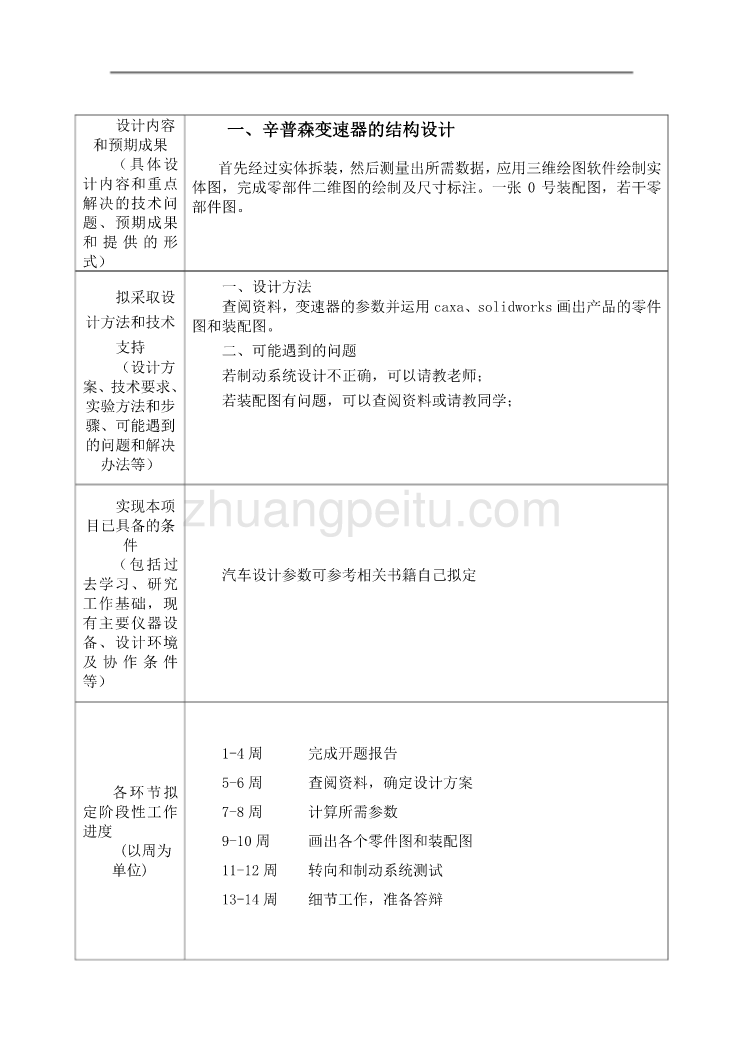 辛普森式商务车自动变速器结构设计【行星齿轮变速箱含6张CAD图纸优秀毕业课程设计论文】_第2页