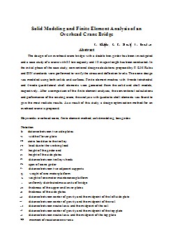 高架起重機(jī)橋架的建模與有限元分析畢業(yè)課程設(shè)計(jì)外文文獻(xiàn)翻譯、中英文翻譯、外文翻譯