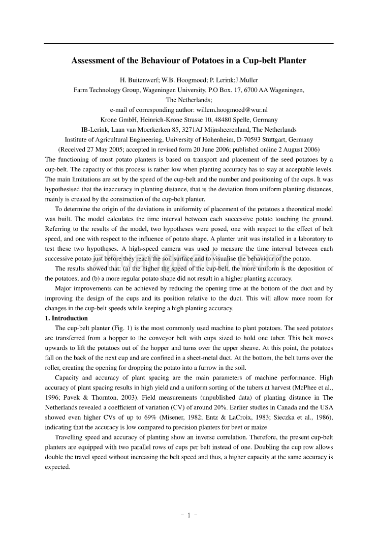 马铃薯播种机的性能评估外文翻译、外文文献翻译、机械类中英文翻译_第1页