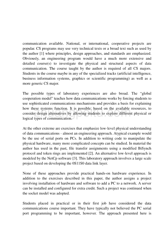 计算机类数据通信实验中的套接字编程中英文翻译@外文翻译@外文文献翻译_第2页