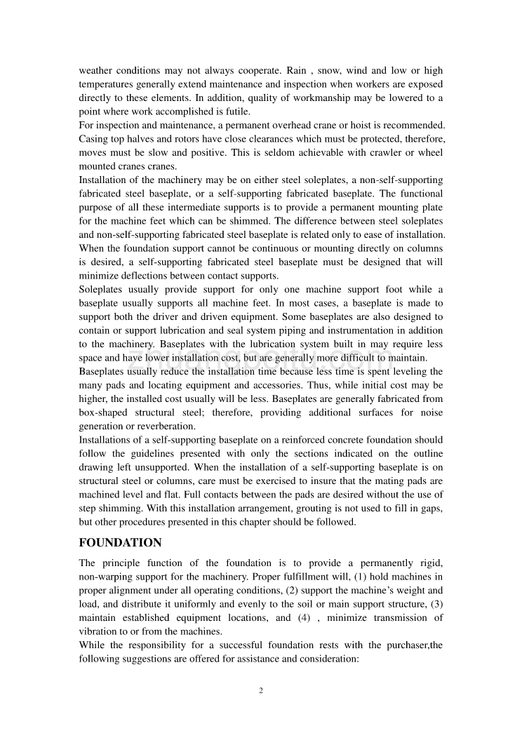 芳烃装置Elliott机械设备的安装毕业课程设计外文文献翻译、中英文翻译、外文翻译_第2页