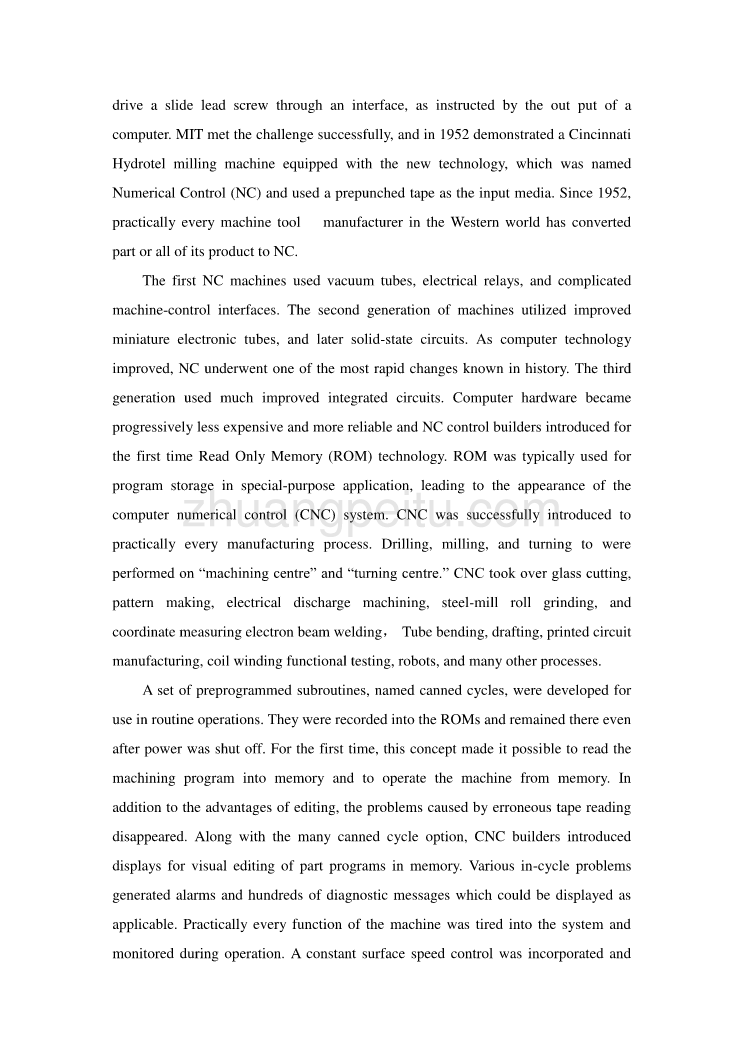 数字控制的发展毕业课程设计外文文献翻译、中英文翻译、外文翻译_第2页