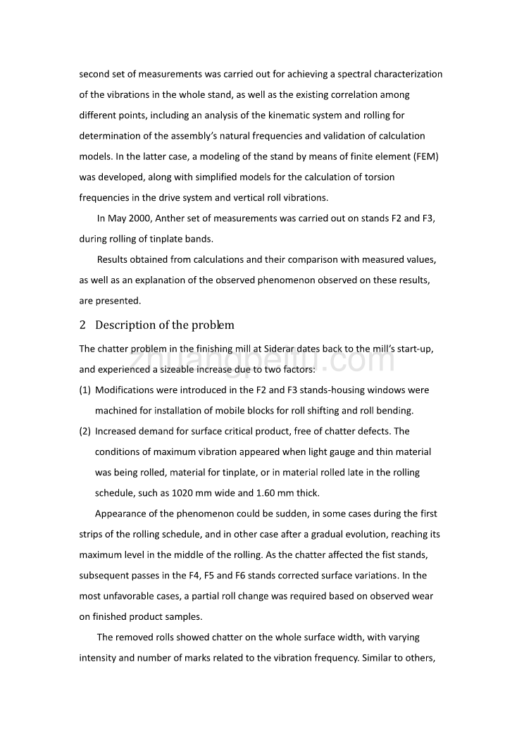 热连轧机震颤的识别和解决对策毕业课程设计外文文献翻译、中英文翻译、外文翻译_第2页