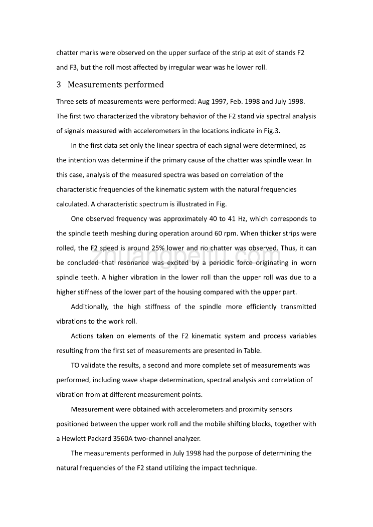 热连轧机震颤的识别和解决对策毕业课程设计外文文献翻译、中英文翻译、外文翻译_第3页