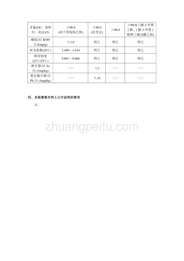 《食品安全国家标准 食品添加剂 丁酸异戊酯》编制说明_第2页