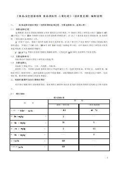 《食品安全國家標(biāo)準(zhǔn) 食品添加劑 二氧化硫》編制說明