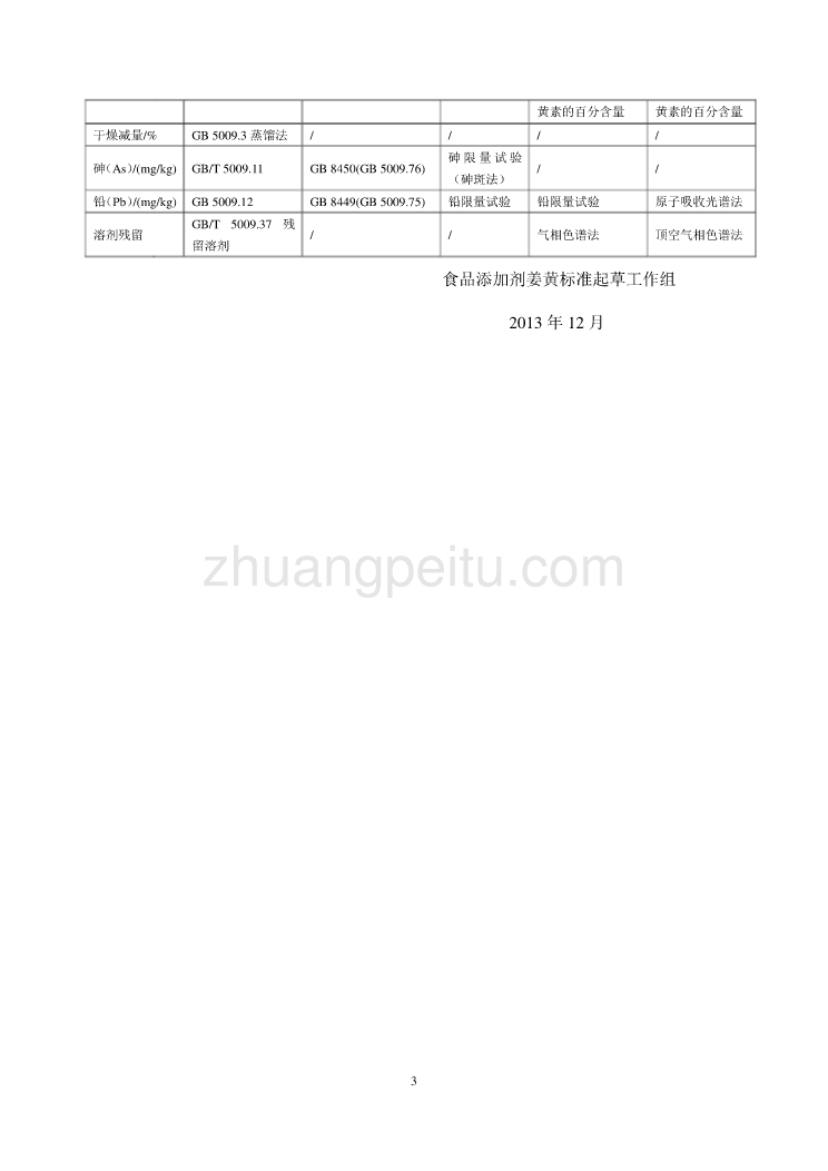 《食品安全国家标准 食品添加剂 姜黄》简要编制说明_第3页