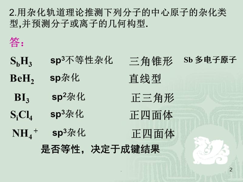 无机化学分子结构题解PPT教学课件_第2页