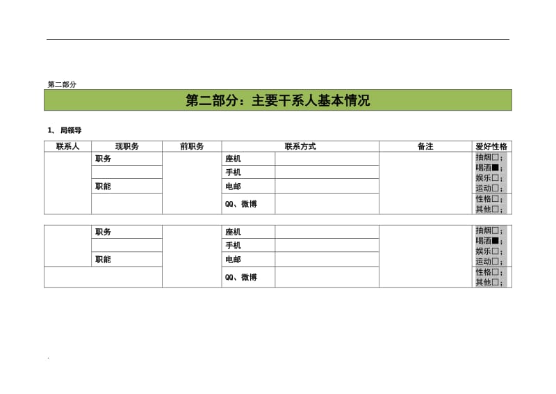 客户档案及重要交流记录模板WORD版_第3页