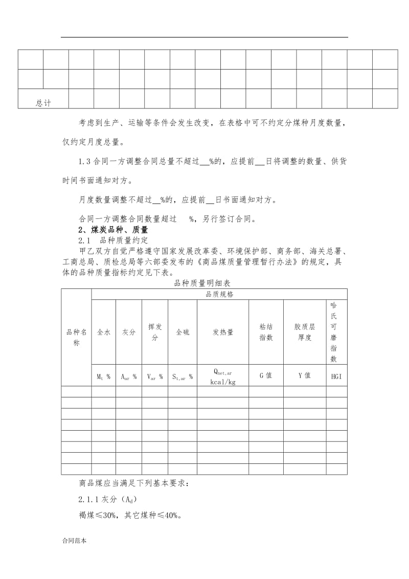 煤炭购销合同范本_第3页