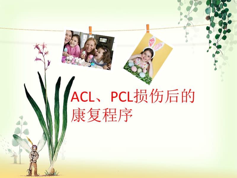 ACL与PCL损伤后的康复程序PPT演示课件_第1页