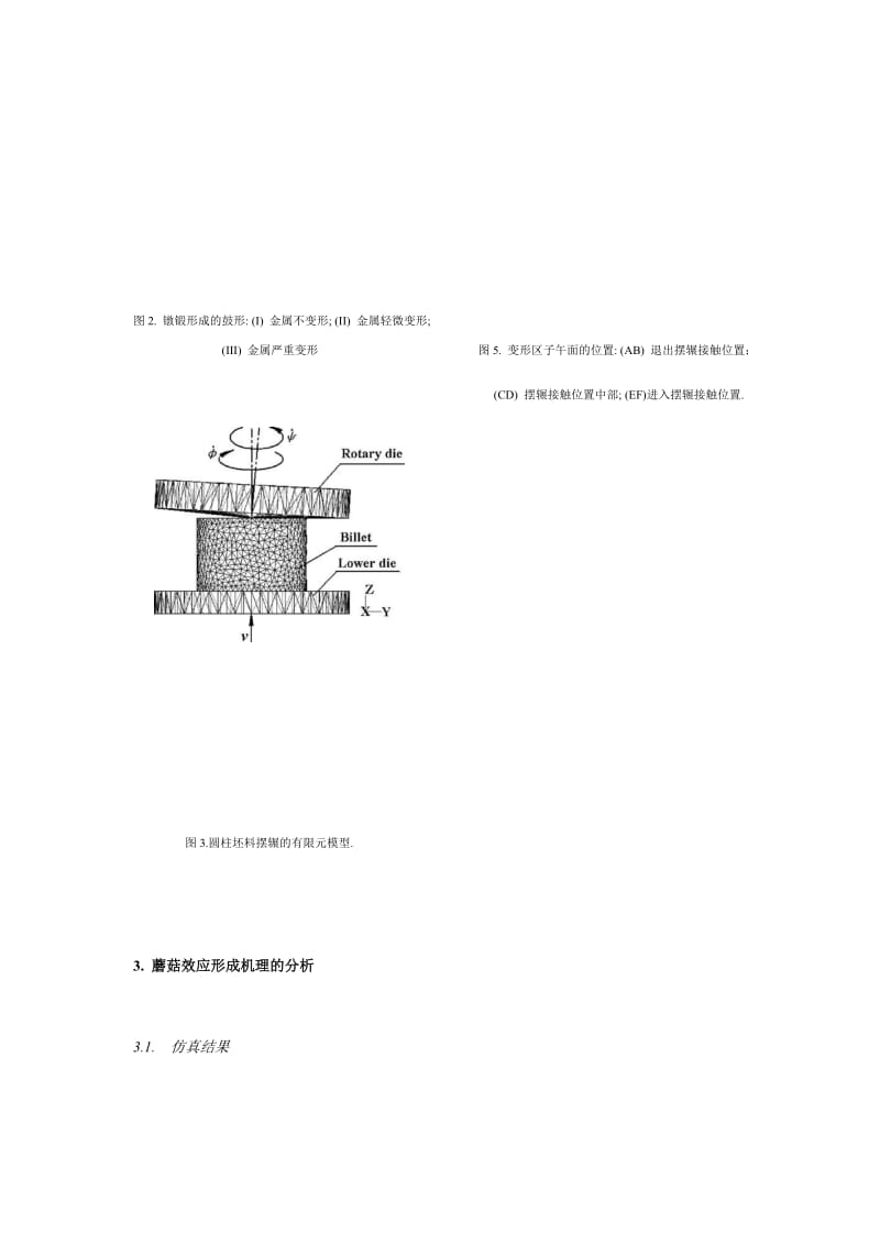 以圆柱体摆辗为例解释摆辗成形中的蘑菇效应_第3页