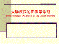 大肠疾病影像学诊断医学PPT