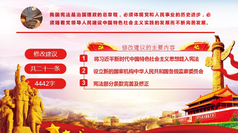 中华人民共和国宪法修正案解读PPT模板_第2页