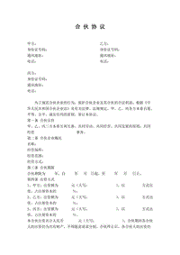 公司股東合伙協(xié)議書(shū)