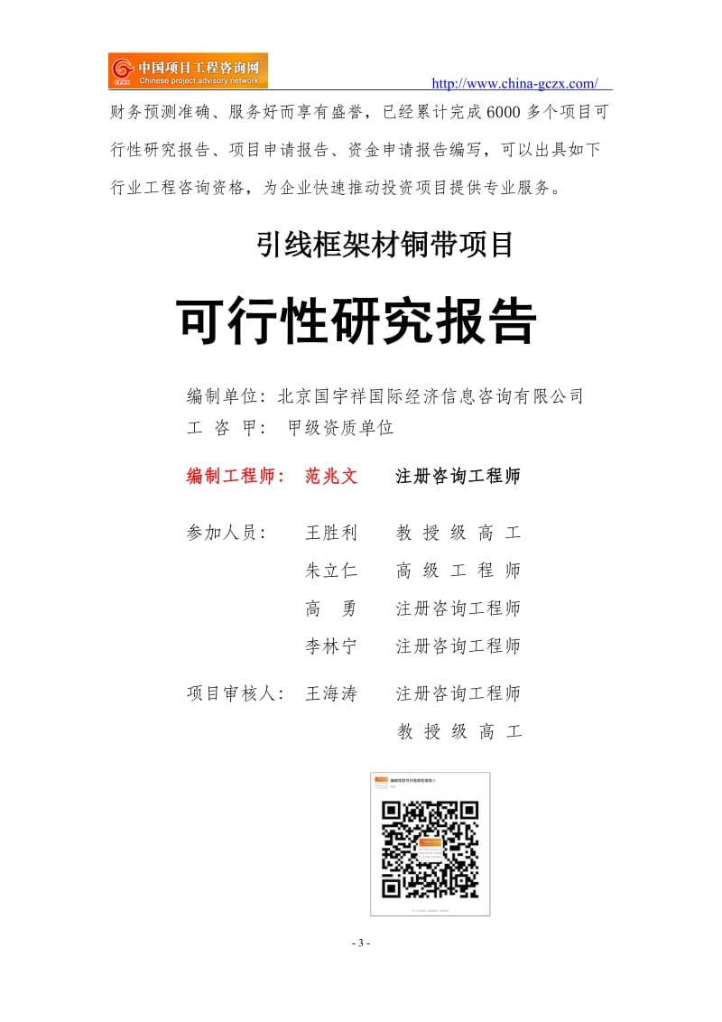 引线框架材铜带项目可行性研究报告（申请报告18810044308）_第3页