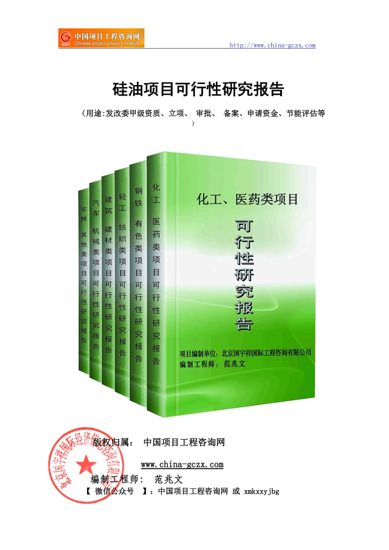 硅油项目可行性研究报告（申请报告18810044308）_第1页