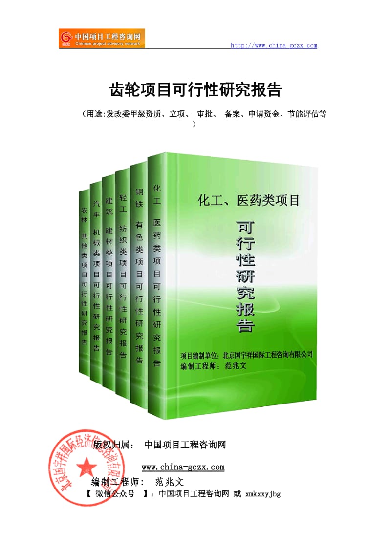 齿轮项目可行性研究报告（申请报告-备案）_第1页