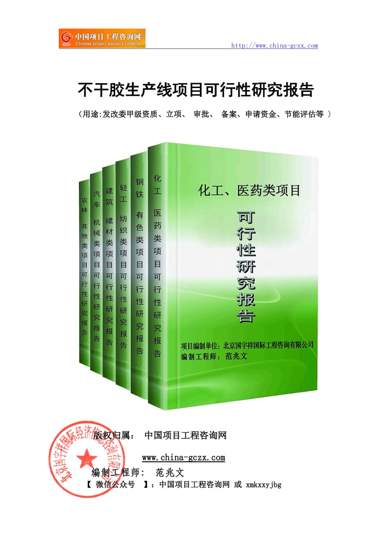 不干胶生产线项目可行性研究报告（申请报告备案）_第1页