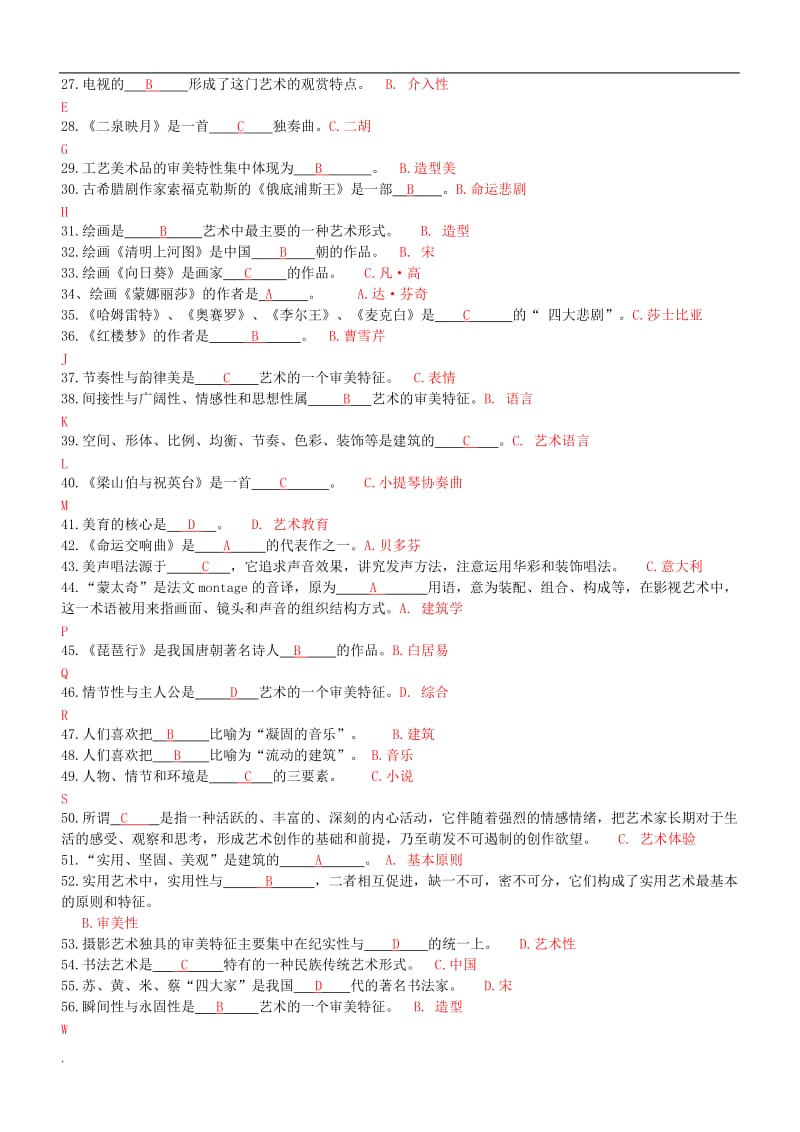 2018年电视大学艺术学概论小抄_第2页