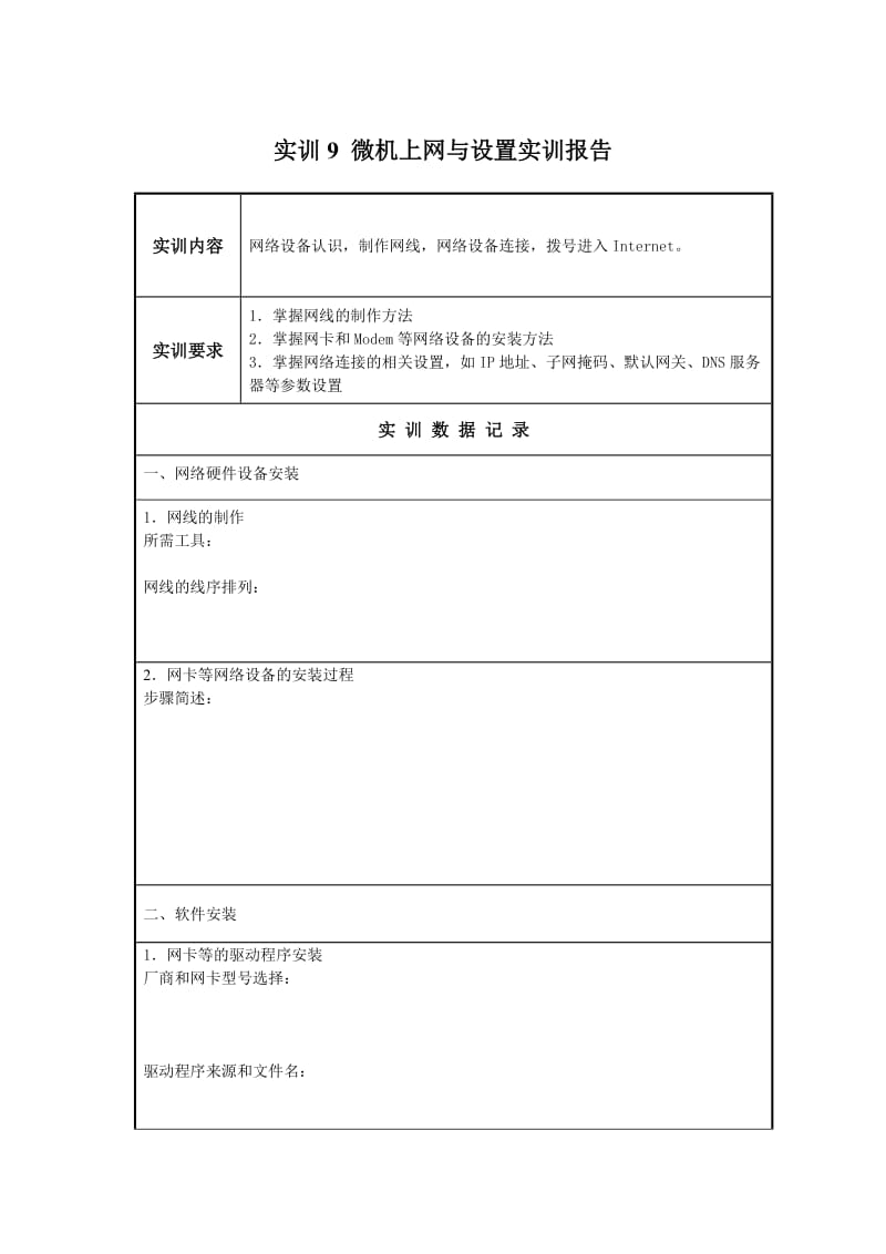 电大实训报告9_第1页