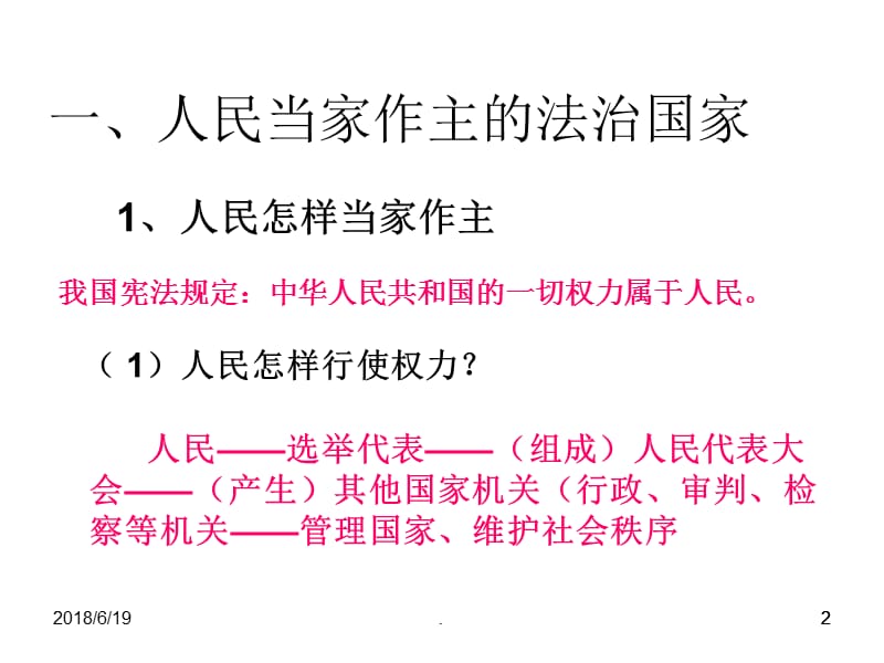 人民当家作主的法治国家PPT演示课件_第2页