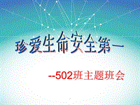 珍愛生命安全第一主題班會演示課件