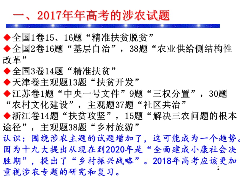 乡村振兴战略专题政治复习课件_第2页