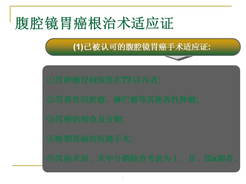 腹腔镜胃癌根治术适应证及镜下解剖PPT演示课件_第3页