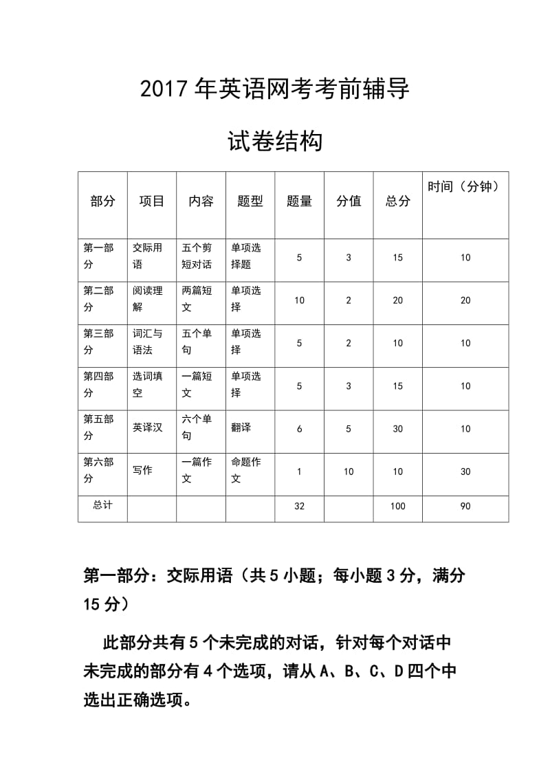 统考大学英语B考前辅导资料_第1页