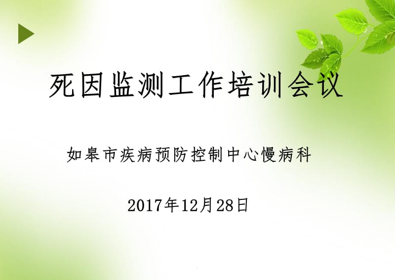 死因监测工作培训演示文档_第1页