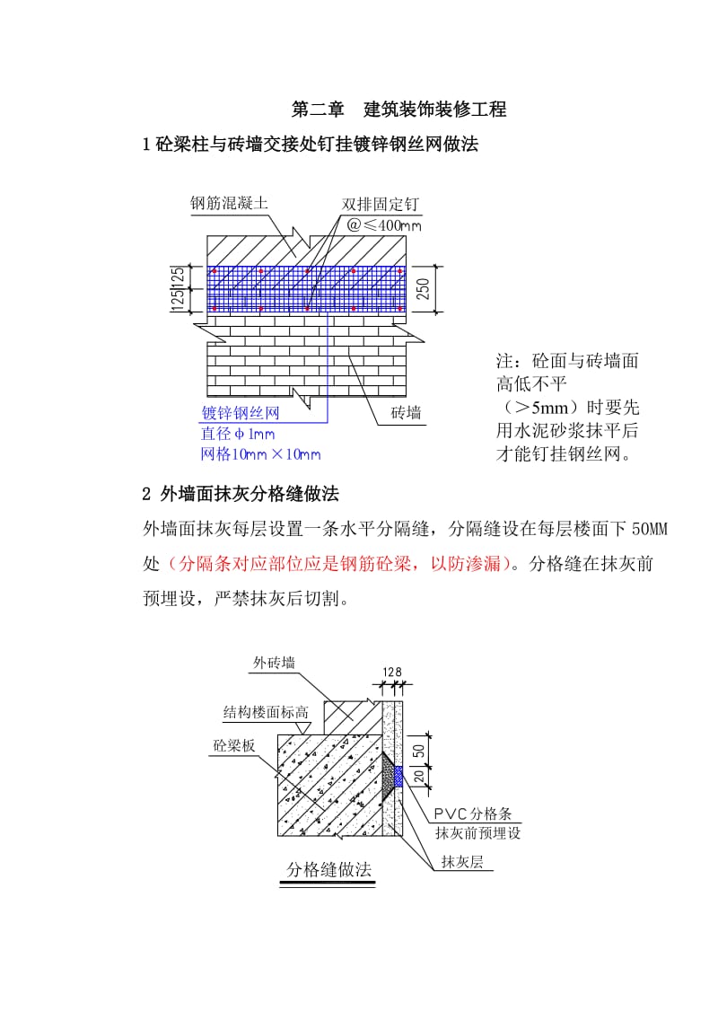 万科工程技术统一标准(建筑装饰装修工程)_第1页