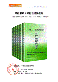 硫酰氯项目可行性研究报告（申请报告用于备案）