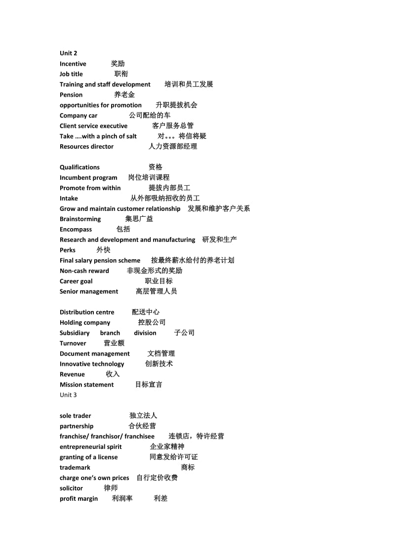 商务英语中级翻译_第1页