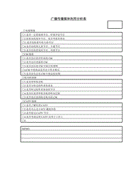 (市場分析)傳播媒介利用分析表2