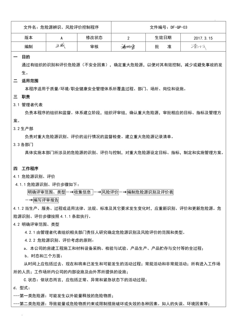 危险源辨识、风险评价控制程序word_第2页