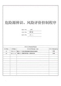 危險源辨識、風(fēng)險評價控制程序word