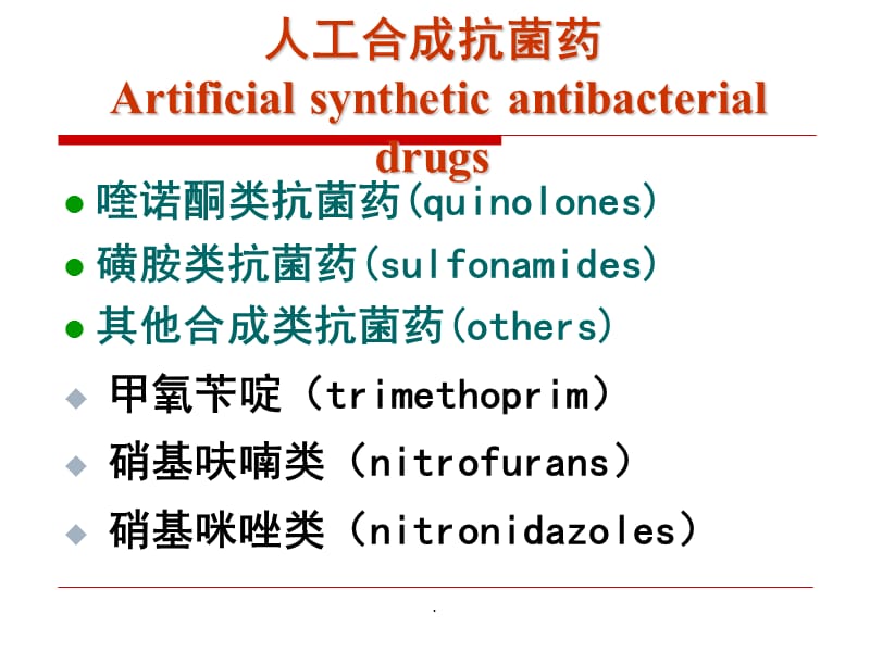 人卫版药理学之人工合成抗菌药PPT演示课件_第2页