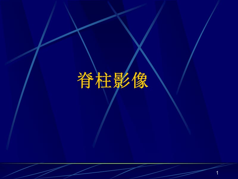 脊柱与脊髓病变的影像学检查方法与临床应用 ppt课件_第1页