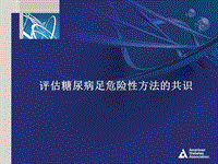 評估糖尿病足危險性方法的共識ppt課件