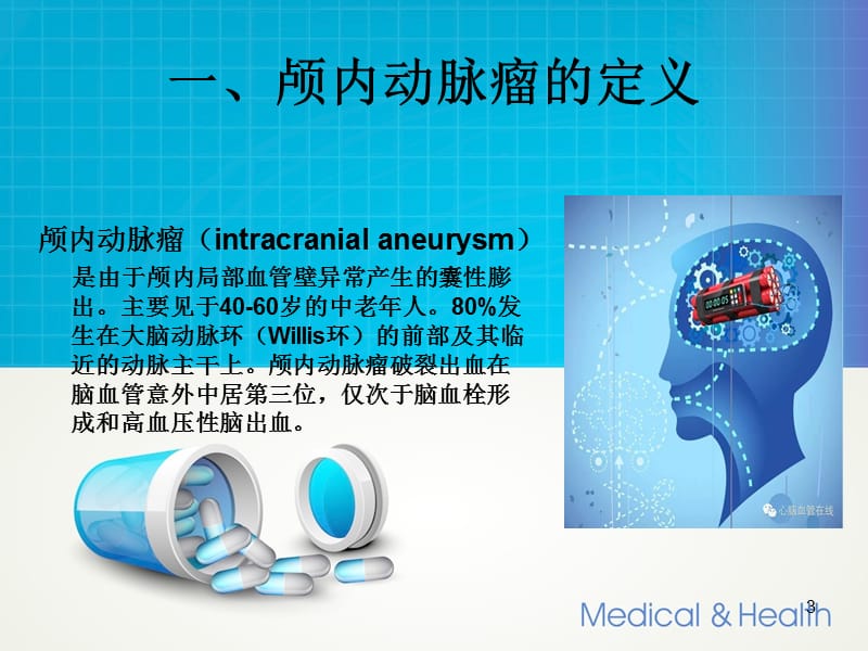 动脉瘤护理查房ppt课件_第3页